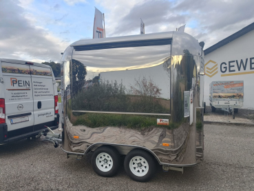 Retro Stainless Steel Food Trailer PSS3021 im US-Retro-Design mit Edelstahl
